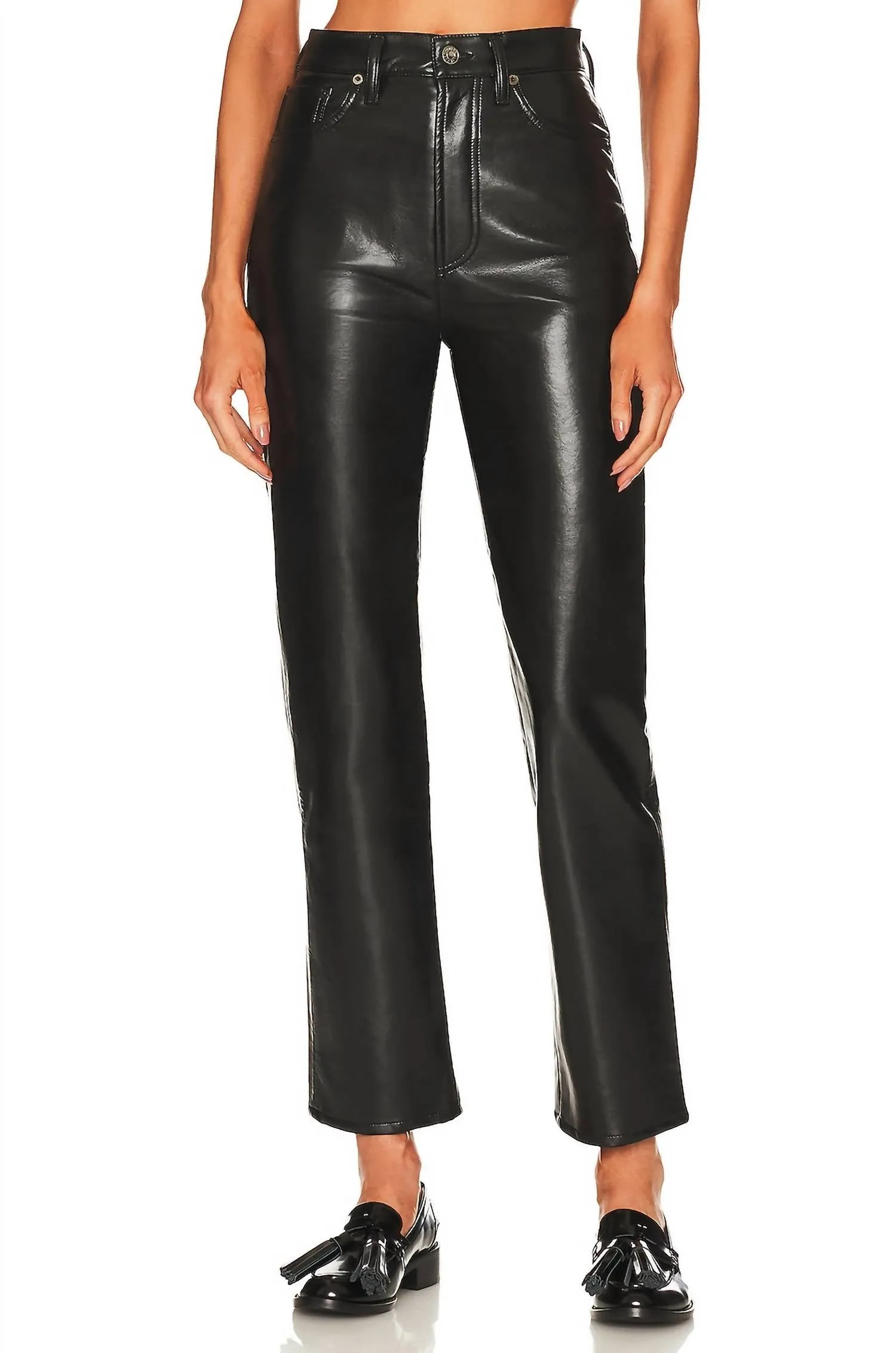 Agolde - Recycled Leather 90's Pinch Waist Pants
