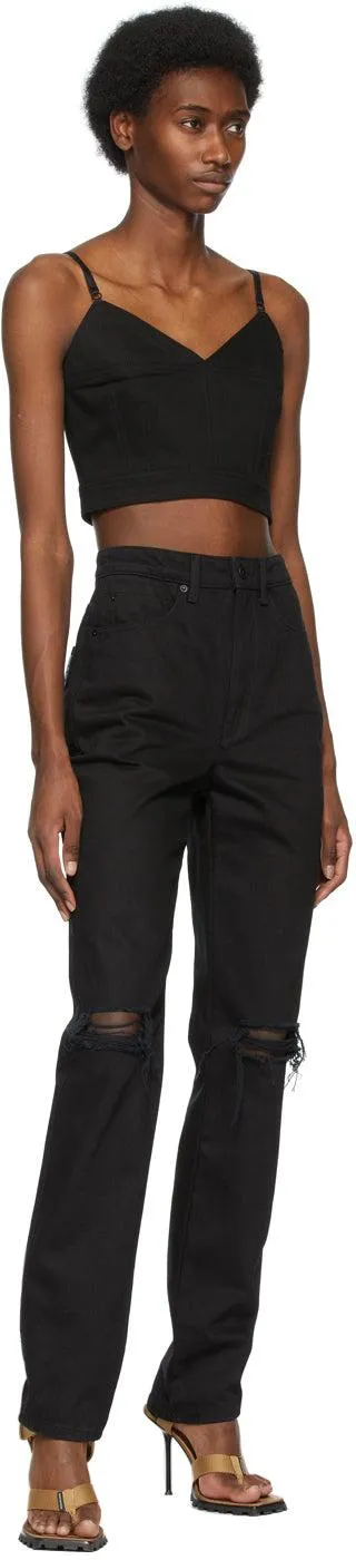 Alexander Wang Black Dipped Back Jeans