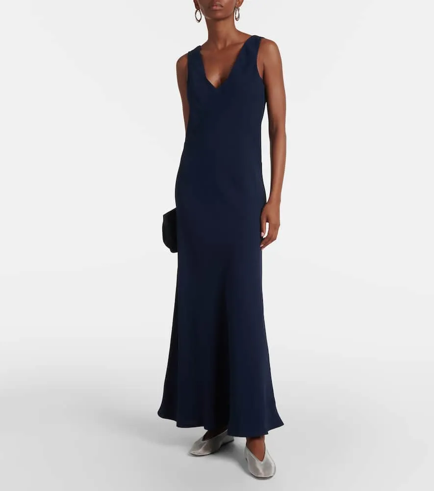 Asceno Bordeaux maxi dress