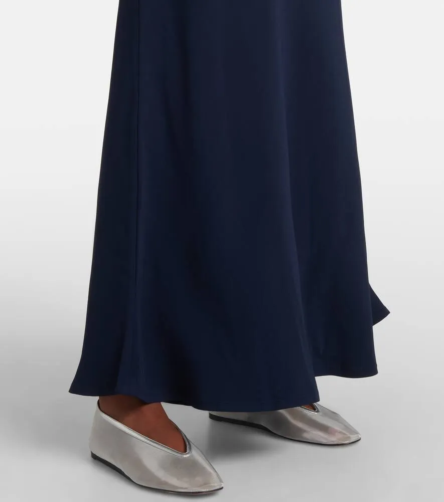 Asceno Bordeaux maxi dress