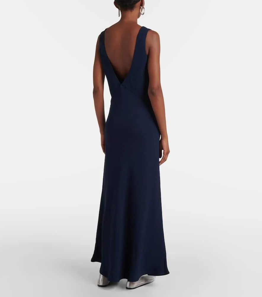 Asceno Bordeaux maxi dress