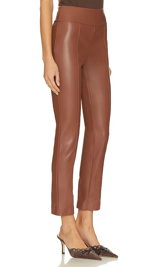 BCBGMAXAZRIA Leather Pant in Tan