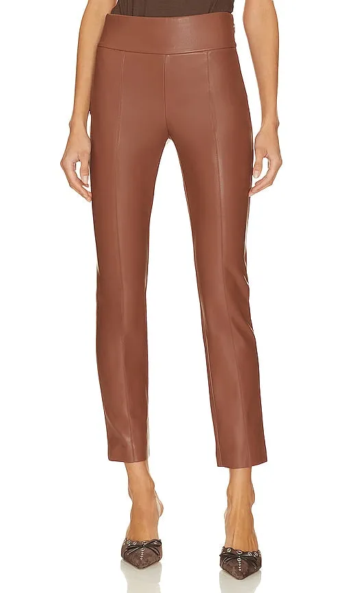 BCBGMAXAZRIA Leather Pant in Tan