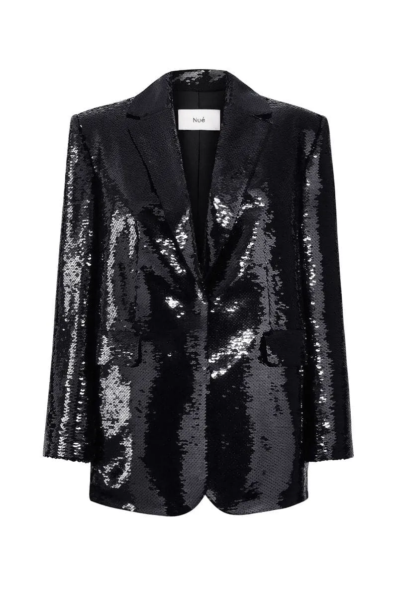 BLACK JADE SEQUIN BLAZER