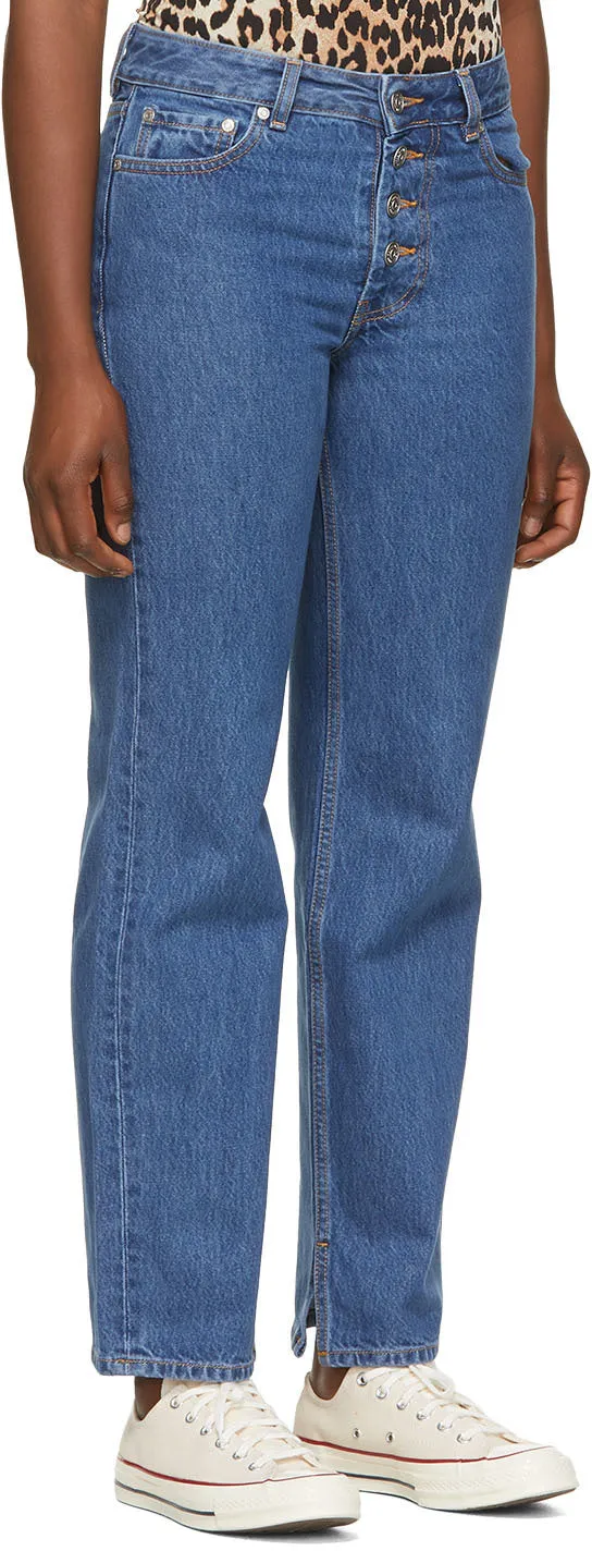 GANNI Blue Basic Denim Jeans