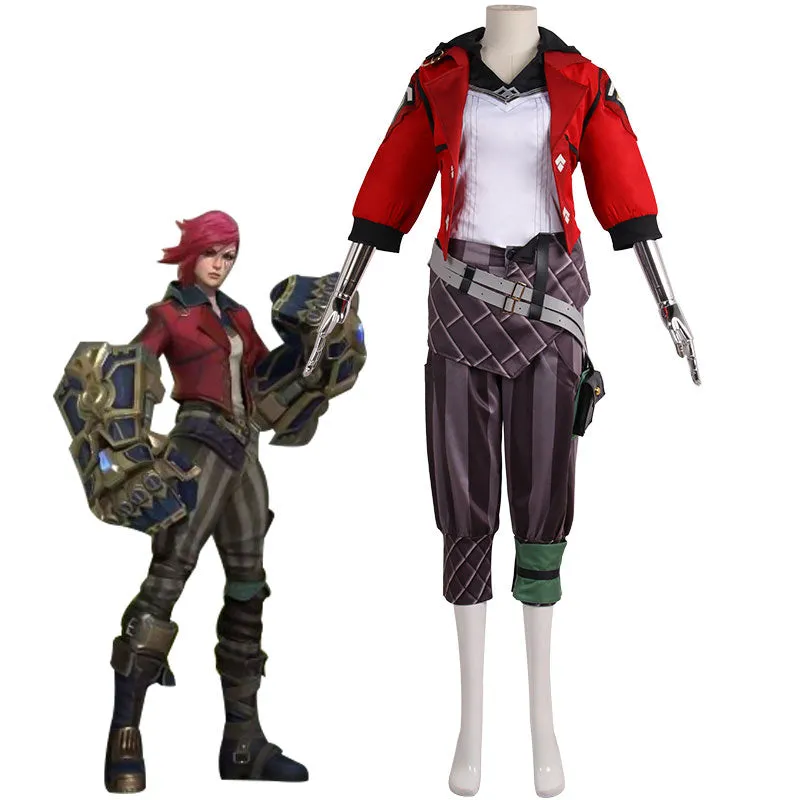 LOL Arcane Vi Cosplay Costume Halloween Costume
