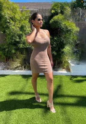 Obsessed with Mocha Bodycon Dress