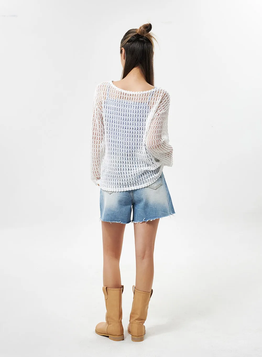 Ripped Hem Shorts CY331