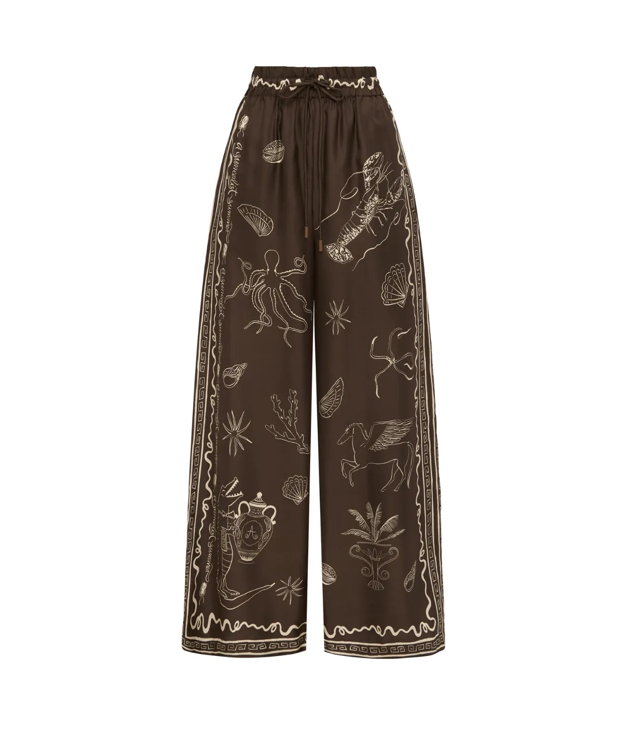 Sammy Silk Pant in Chocolate