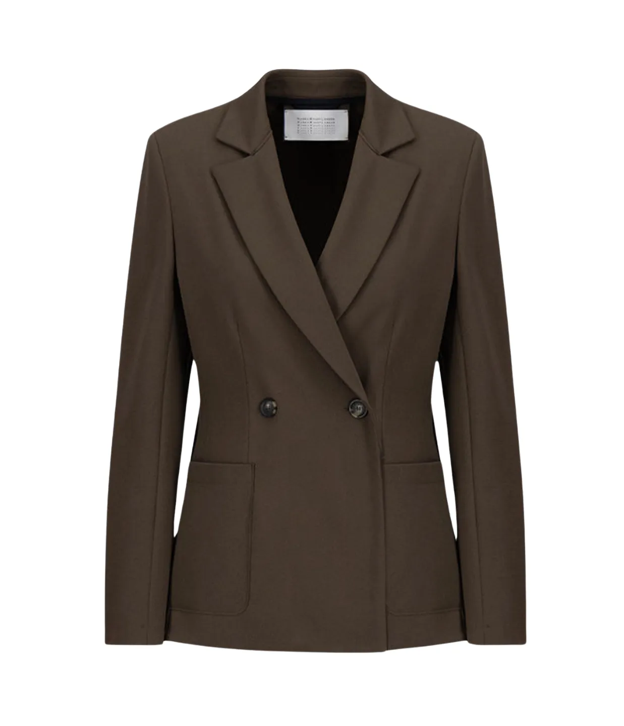 Techno Viscose Double Breasted Blazer in Ebony Grey