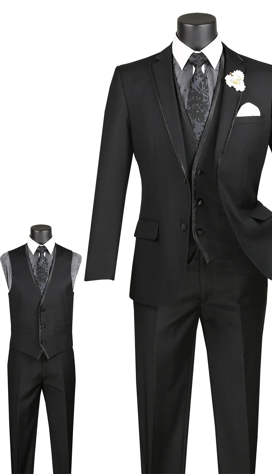 Vinci  SV2T-8-BL  Mens Suit